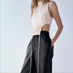 NWT Zara Cut-Out Side Tied Top